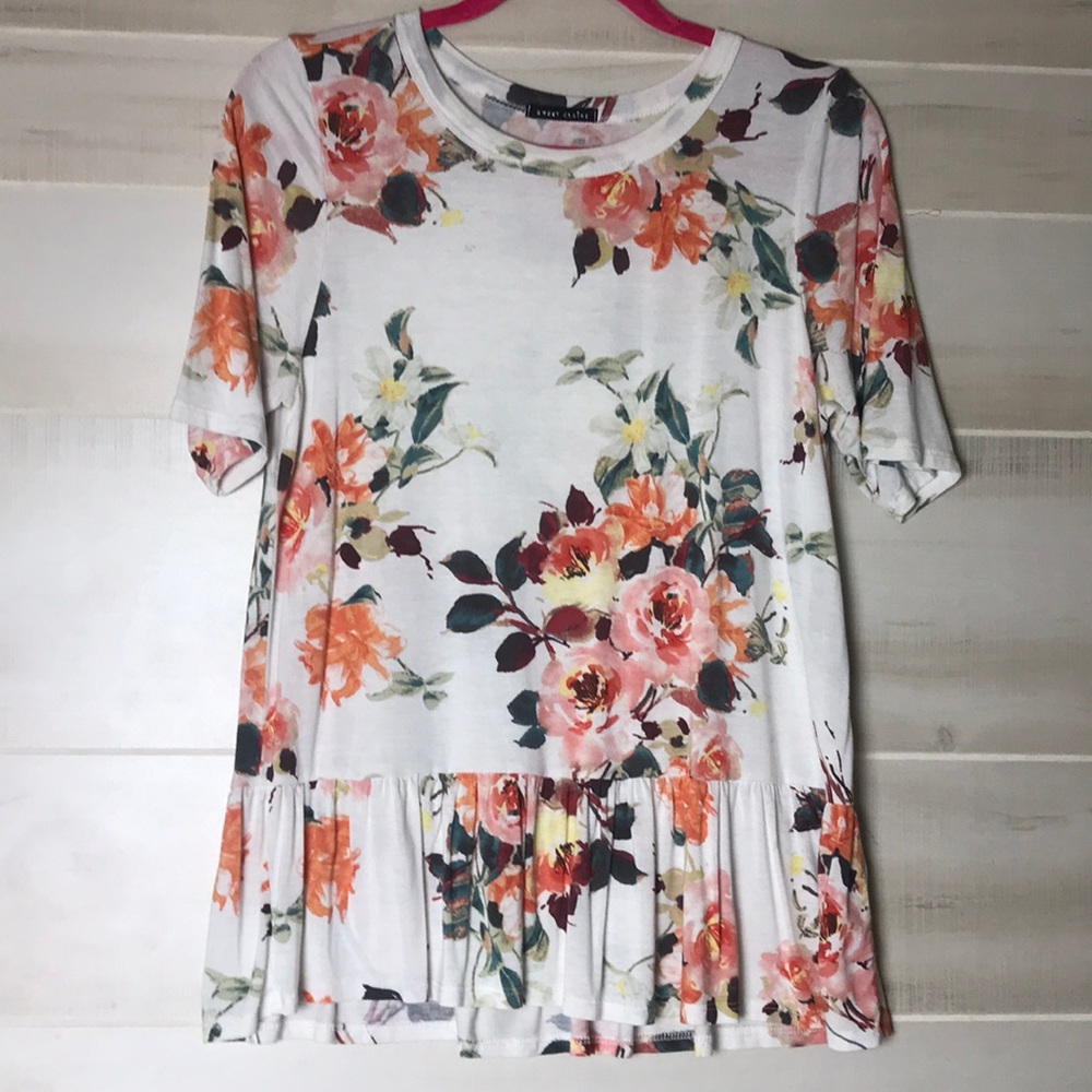 Floral peplum top